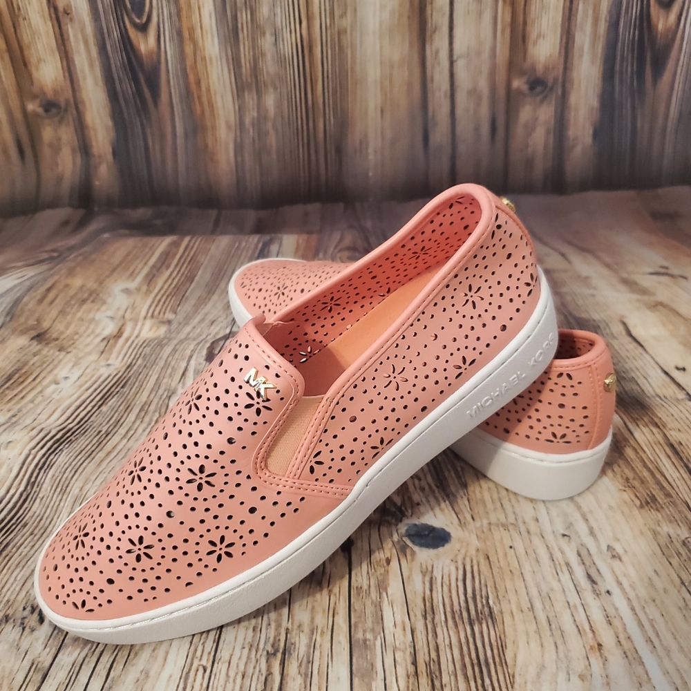 Michael Kors Trent Perforated Leather Slip-On Sneakers